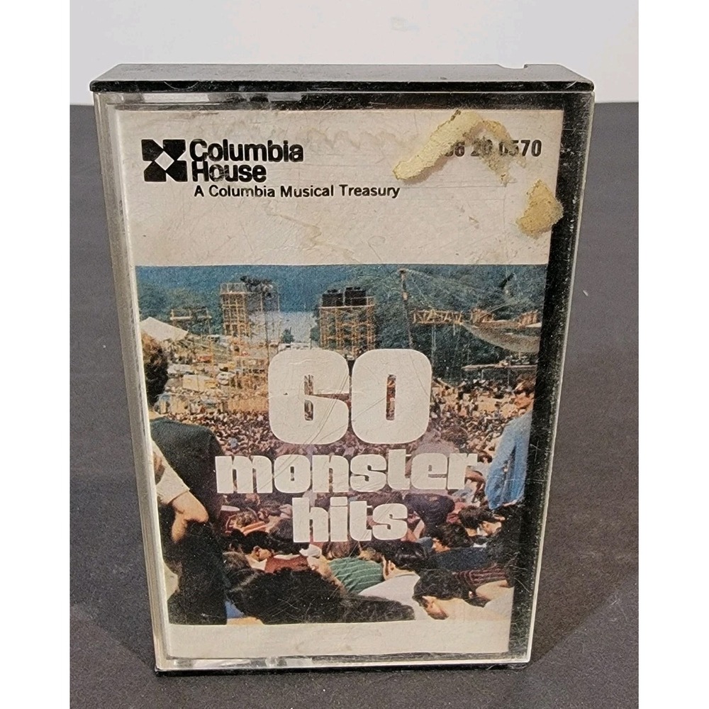 "60 Monster Hits" Cassette Tape Columbia House 1982 CBS